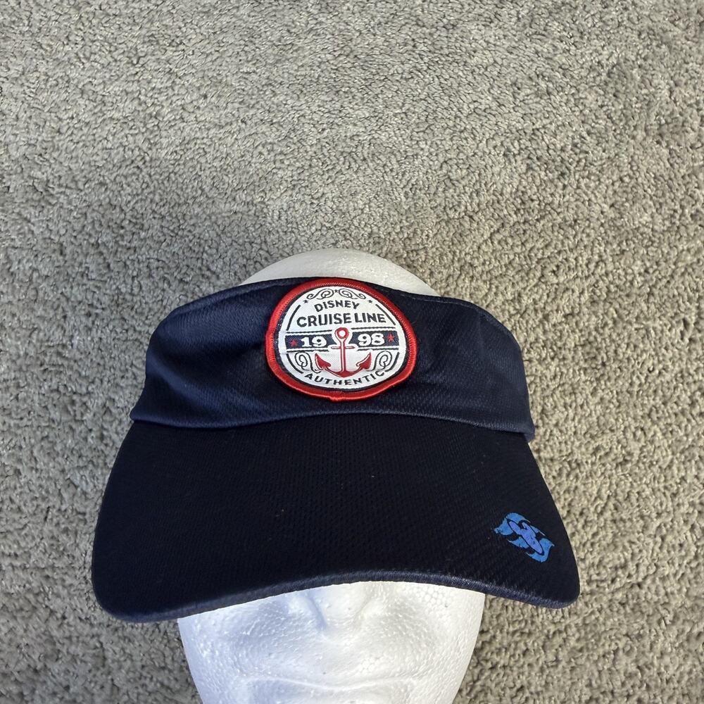 Disney Cruise Line Hat Visor Strap Back Mens One Size Blue 1998 Anchor Patch